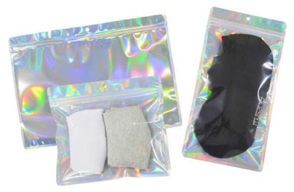 FLAT HOLOGRAPHIC ZIPLOCK BAGS